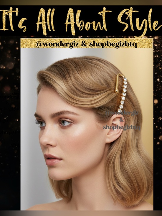 NWT Authentic Demarson Women\'s 12k Gold Plated Maia Crystal Hair Clip main image 6